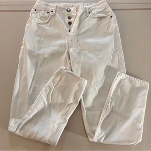 GRLFRND denim Straight Leg Jeans Size 26 WHITE